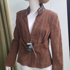 Valentino Lambskin Suede Jacket